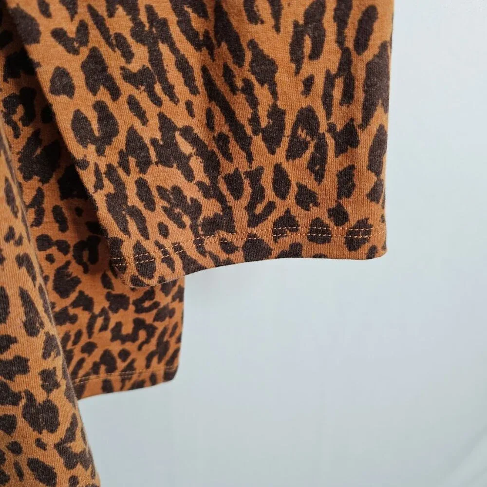 NWT LANE BRYANT Tunic Top BROWN ANIMAL CHEETAH Print size 22/24 Casual Basic - Picture 5 of 9